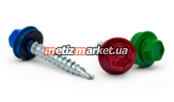 DIN7504K Cаморез по дер гол шестигр сверло+шайба 4.8x35 RAL6020