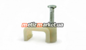 Скоба с гвоздём плоская 12х5, (100шт)